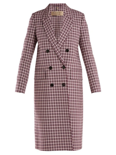 Burberry Double-faced Cotton Twill Tailored Coat In Burgundy