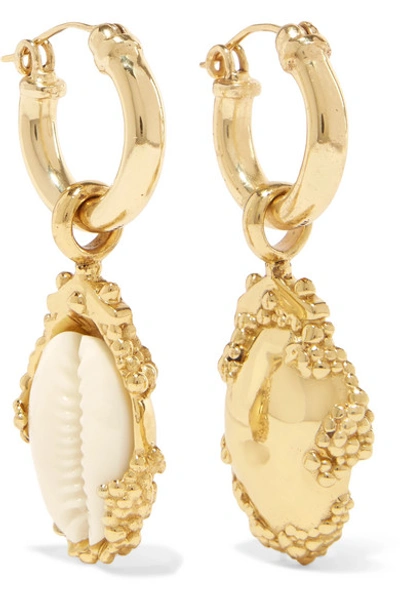 Ellery Rosalind Gold-plated, Resin And Shell Earrings