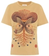 Chloé Printed Cotton T-shirt In Camel