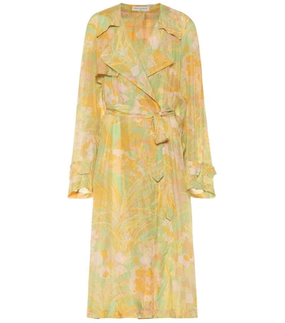 Dries Van Noten Floral-printed Silk Dress In Yellow