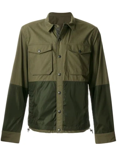 Moncler Ander Point-collar Cotton Jacket In Green