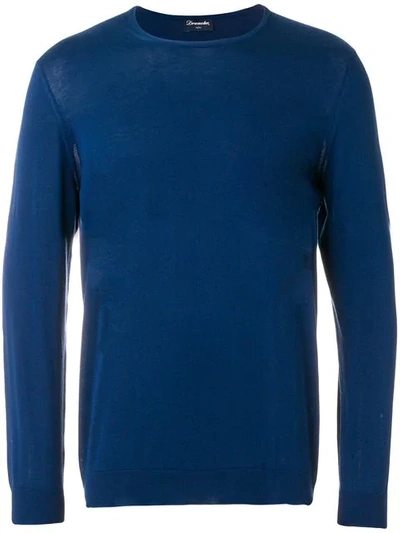 Drumohr Crew Neck Sweater In Blue