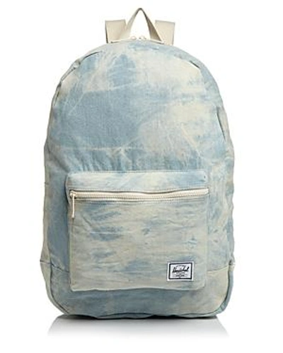 Herschel Supply Co Daypack Denim Backpack In Bleached Denim/white