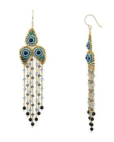 Miguel Ases Circle Dangling Drop Earrings In Multi