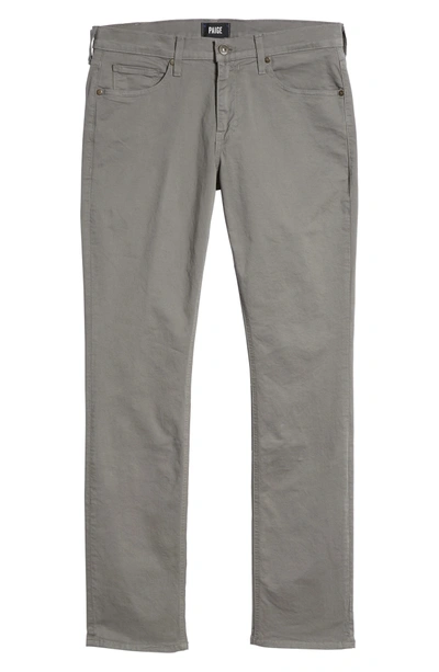 Paige 'federal' Slim Straight Leg Twill Pants In Granite Stone