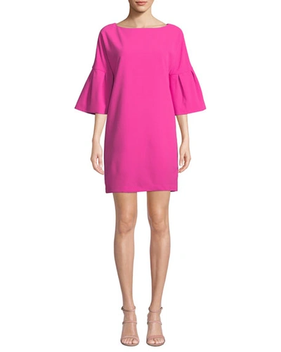 Badgley Mischka Bell-sleeve Shift Dress - 100% Exclusive In Pink