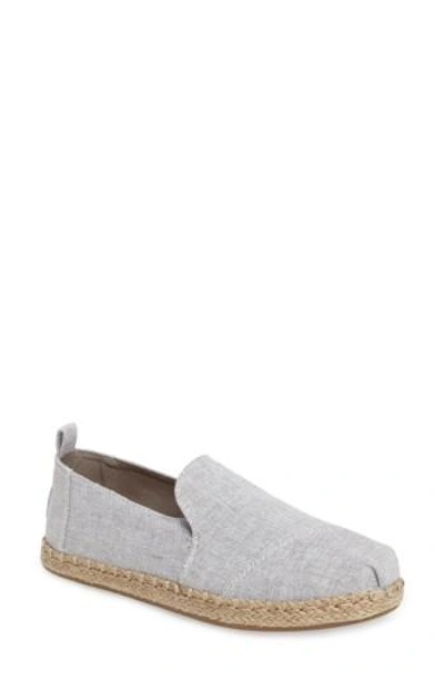 Toms Espadrille Slip-on In Blossom Chambray