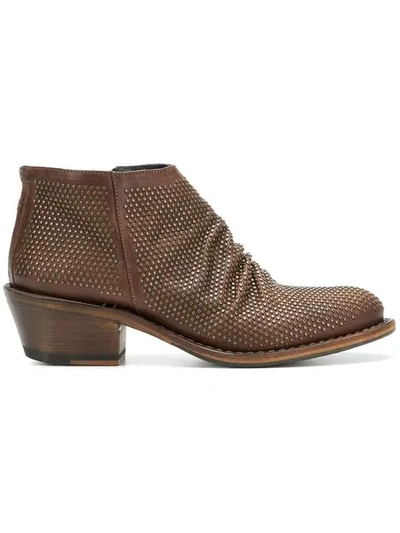 Fiorentini + Baker Studded Ankle Boots - Brown