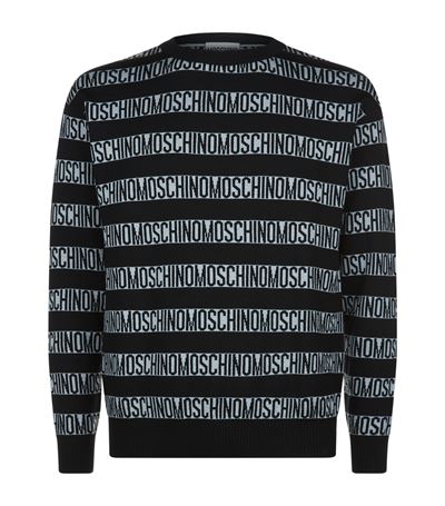 Moschino Logo Stripe Sweater | ModeSens