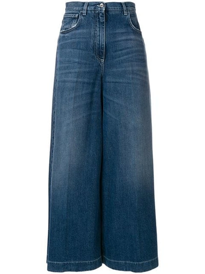 Dolce & Gabbana High Rise Wide Leg Jeans In Blue
