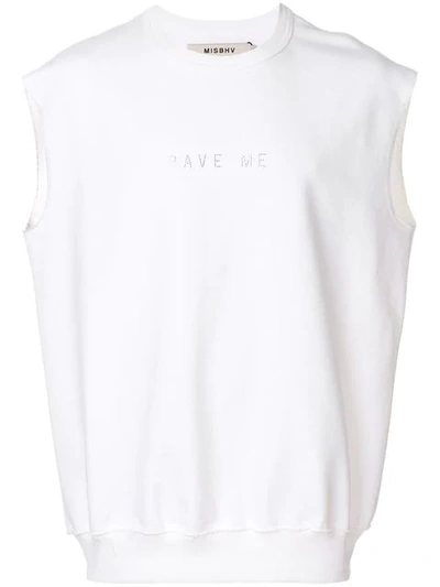 Misbhv Rave Me Sleeveless Sweatshirt - White