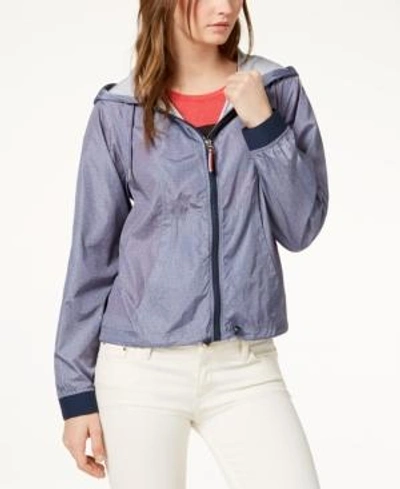 Tommy Hilfiger Sport Hooded Jacket, Created For Macy's In Chambray