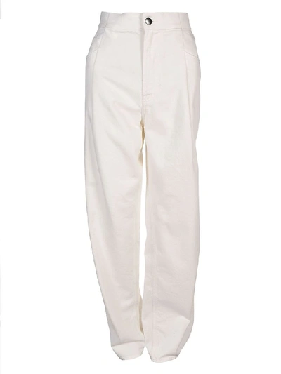 Maison Margiela Wide Leg Jeans In White