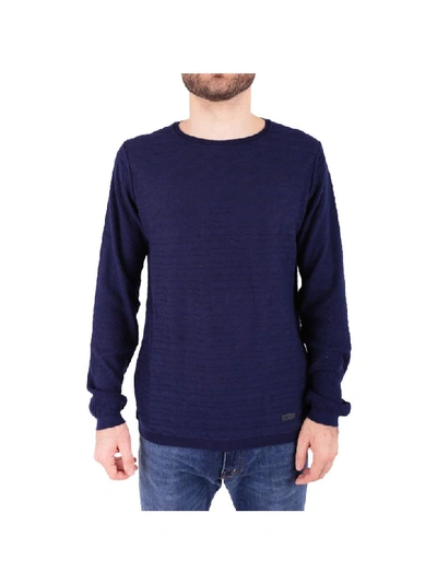 Trussardi Cotton Sweater In Blue