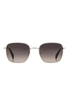 Rag & Bone 52mm Gradient Square Sunglasses In Gold/ Brown Gradient