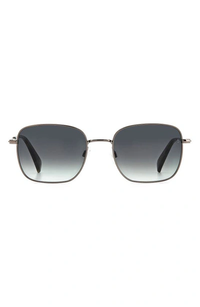 Rag & Bone 52mm Gradient Square Sunglasses In Silver/gray Gradient