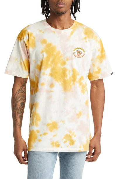 Vans Have A Peel Tie Dye Cotton Graphic T-shirt In Yellow/white