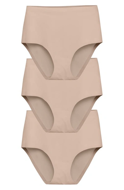 Eby Assorted 3-pack High Waist Trouseries In Nude
