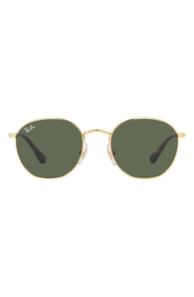 Ray Ban Ray-ban Kids' Rob Junior 48mm Round Sunglasses In Gold Flash