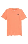 Under Armour Kids' Tech Vent Jacquard T-shirt In Orange Blast / Black