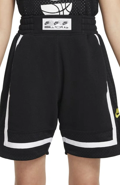 Nike Culture Of Basketball Big Kids' (boys') Fleece Basketball Shorts In Black