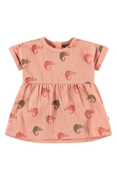 Babyface Babies' Chameleon Print Dress In Salmon