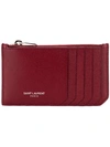 Saint Laurent Paris 5 Fragments Zip Pouch In Red