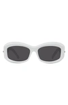 Givenchy 58mm Square Sunglasses In White / Smoke