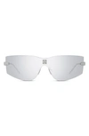 Givenchy 4gem 138mm Oval Sunglasses In White