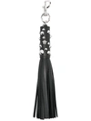 Versace Studded Tassel Keychain In Black