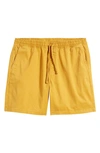 Vans Range Salt Wash Stretch Cotton Pull-on Shorts In Yellow