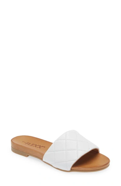 The Flexx Quilty Slide Sandal In White