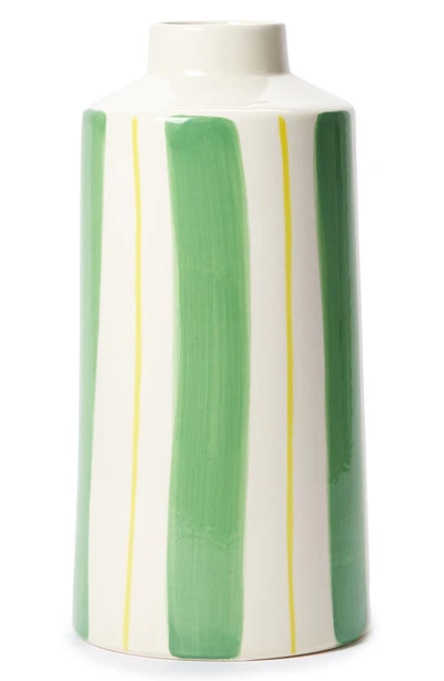 The Conran Shop Small Stripe Vase - Green