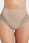 Leonisa High-waisted Sheer Lace Shaper Panty In Light Beige