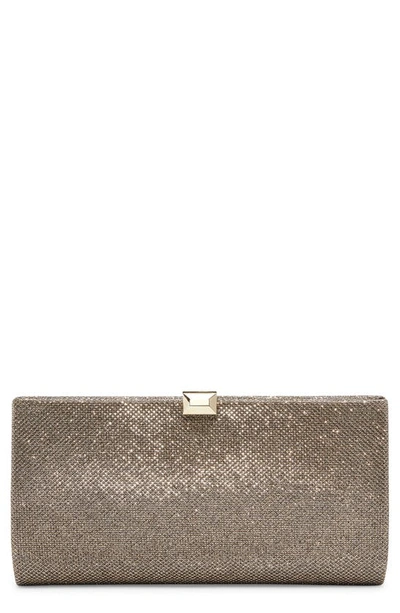 Stuart Weitzman The Vip Clutch In Gold Adobe