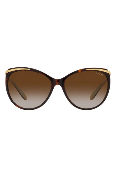 Ralph 59mm Gradient Cat Eye Sunglasses In Brown Gradient