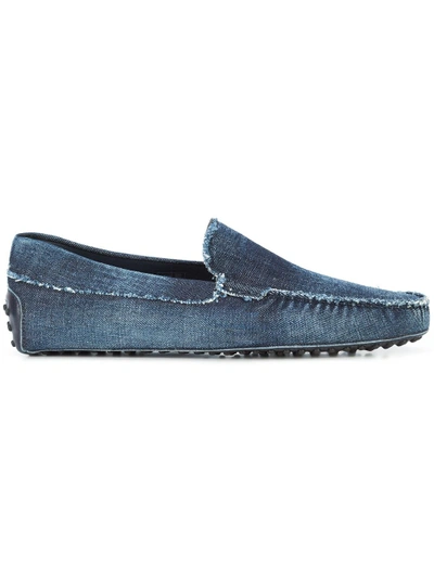 Tod's City Gommino Driving Shoes In Blue