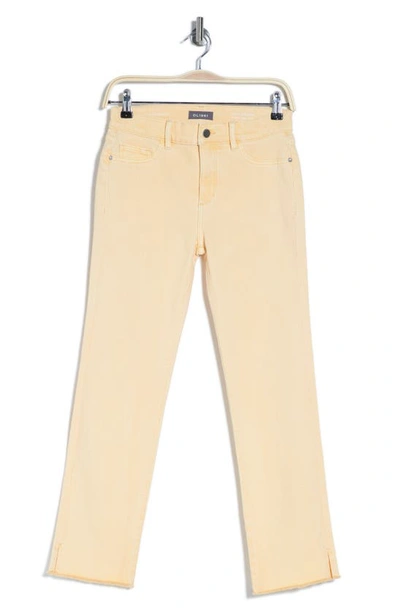 Dl1961 Ankle Crop Fray Hem Jeans In Butterscotch Raw