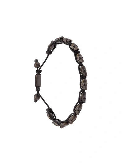 Nialaya Jewelry Skull Bracelet - Black