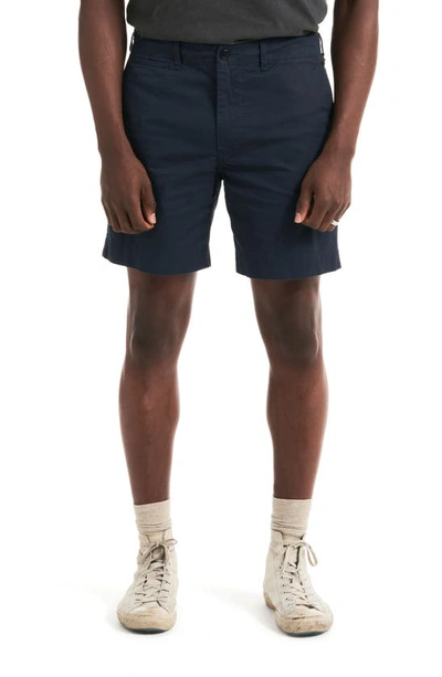 Buck Mason Carry-on Stretch Cotton Twill Shorts In Mariner Navy