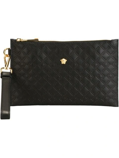 Versace Medusa Clutch In Black