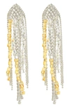 Ayounik Beaded Tassel Earrings In Silver/ Gold