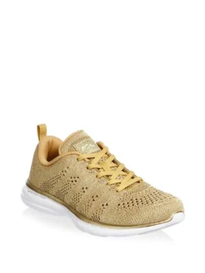 Apl Athletic Propulsion Labs Techloom Pro Mesh Sneakers In Gold