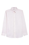 Nordstrom Kids' Solid Cotton Button-up Shirt In Pink Potpourri