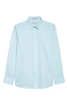Nordstrom Kids' Solid Cotton Button-up Shirt In Blue Resort