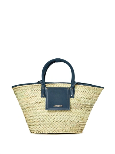 Jacquemus Le Panier Soli Tote Bag In Dark Navy