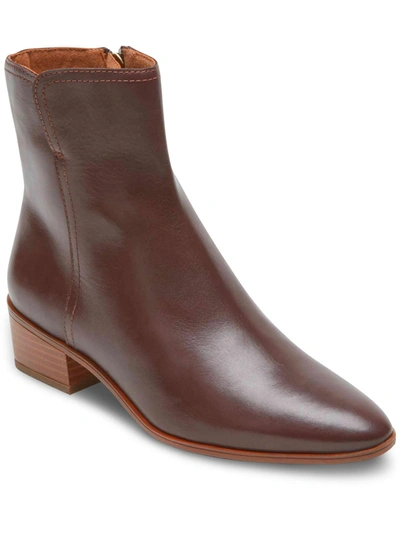Rockport Geovana  Womens Dressy Leather Mid-calf Boots In Red