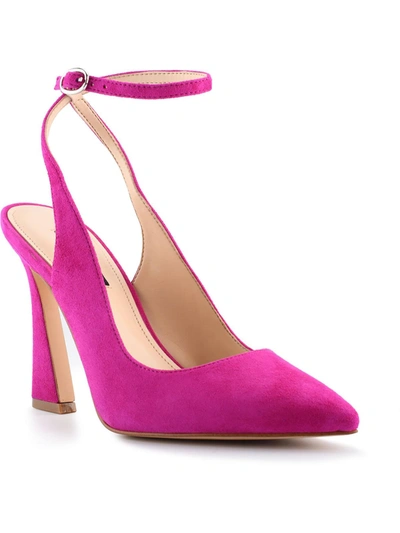 Nine West Tabita Womens Suede Pointed Toe Ankle Strap In Pink