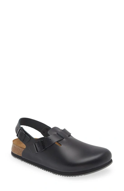Birkenstock Tokio Super Grip Clog In Black Leather