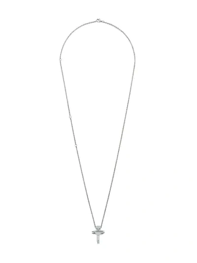Kasun London Cross Pendant Necklace In Metallic
